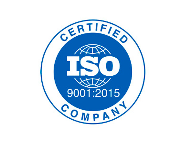 Logo ISO 9001 fondo azul